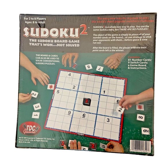 Sudoku 2 Board Game - TDC Games - NEW Factory Sealed - Picture 2 of 3